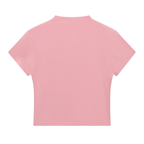 BARB-Y GIRL slim fit mock neck T-shirt