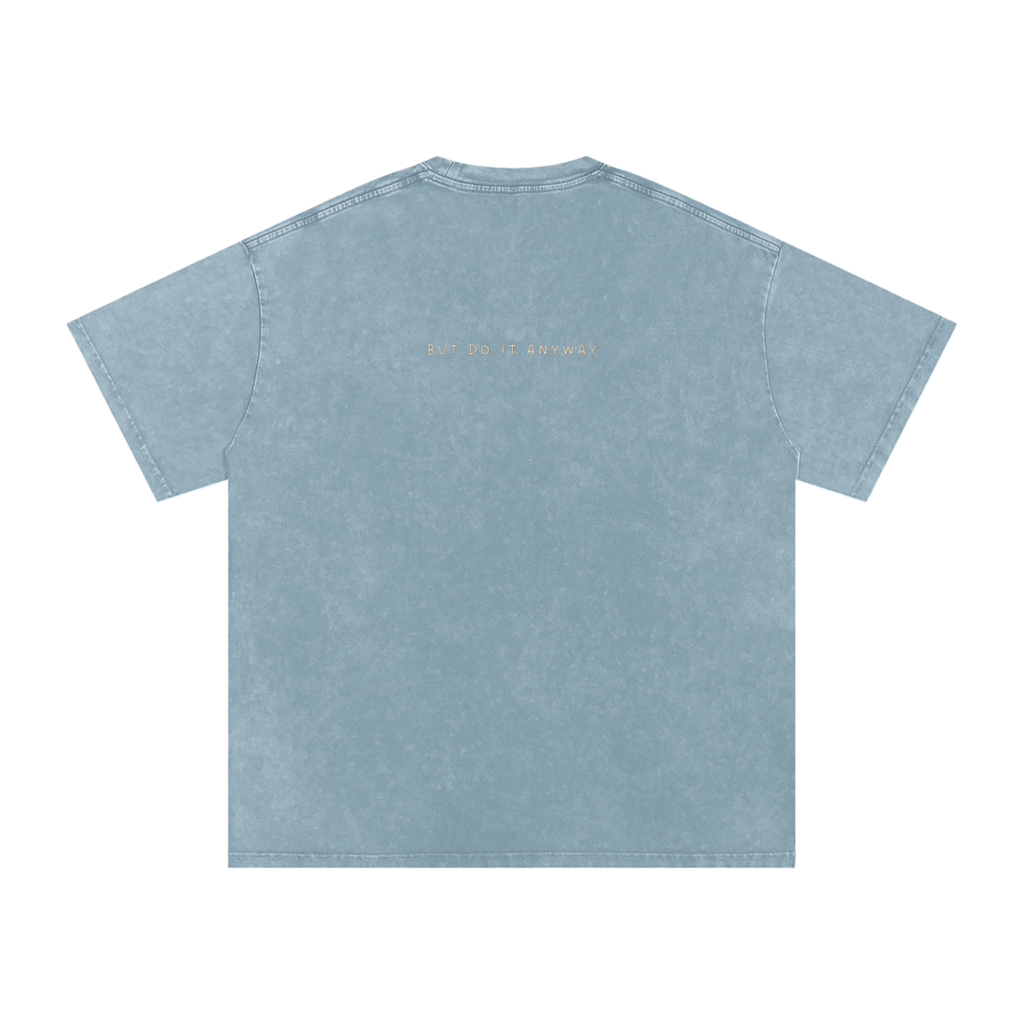 SHYSHARK (blue) Snow Washed Oversized Cotton T-Shirt