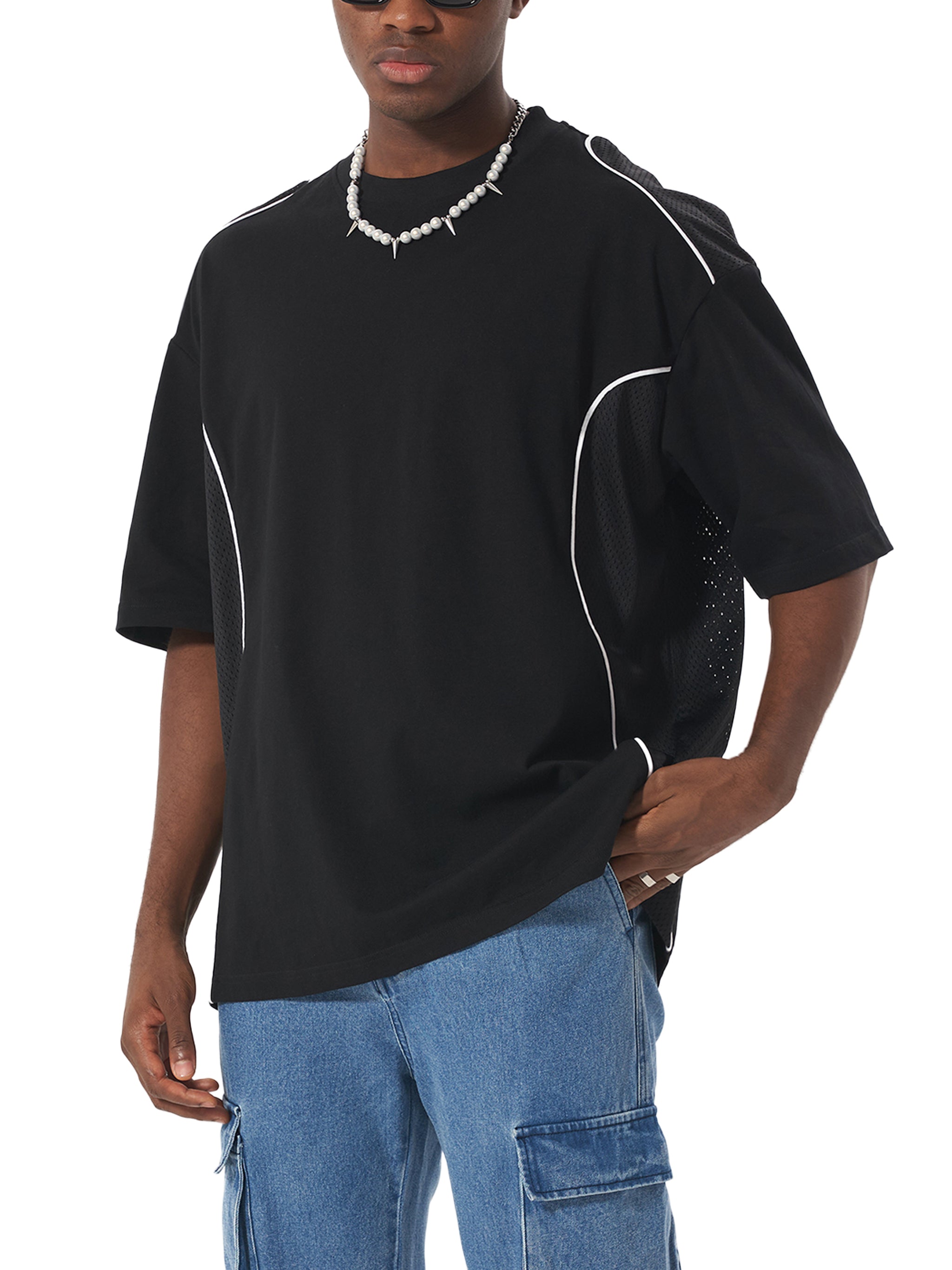 FINstitute CLASSIC Contrast Piped Panel T-Shirt